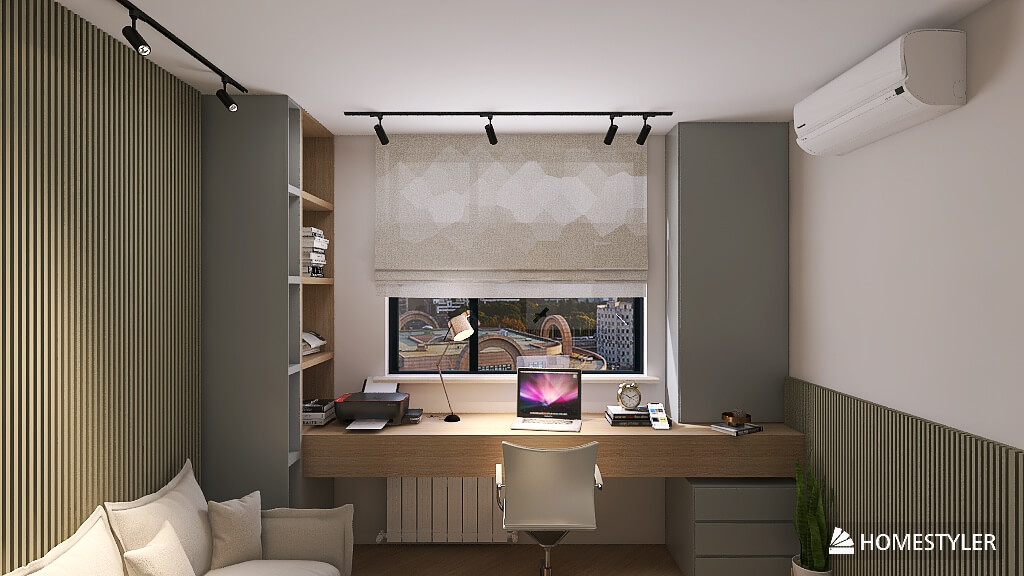 Второе рабочее место в комнате у окна