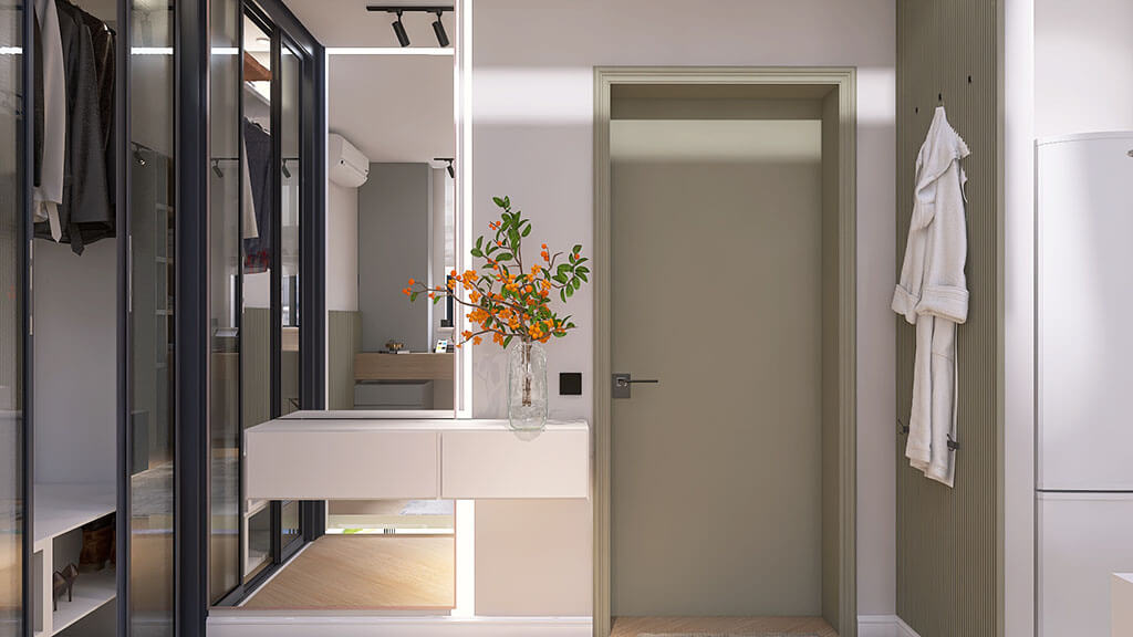 Входная зона и гардеробная